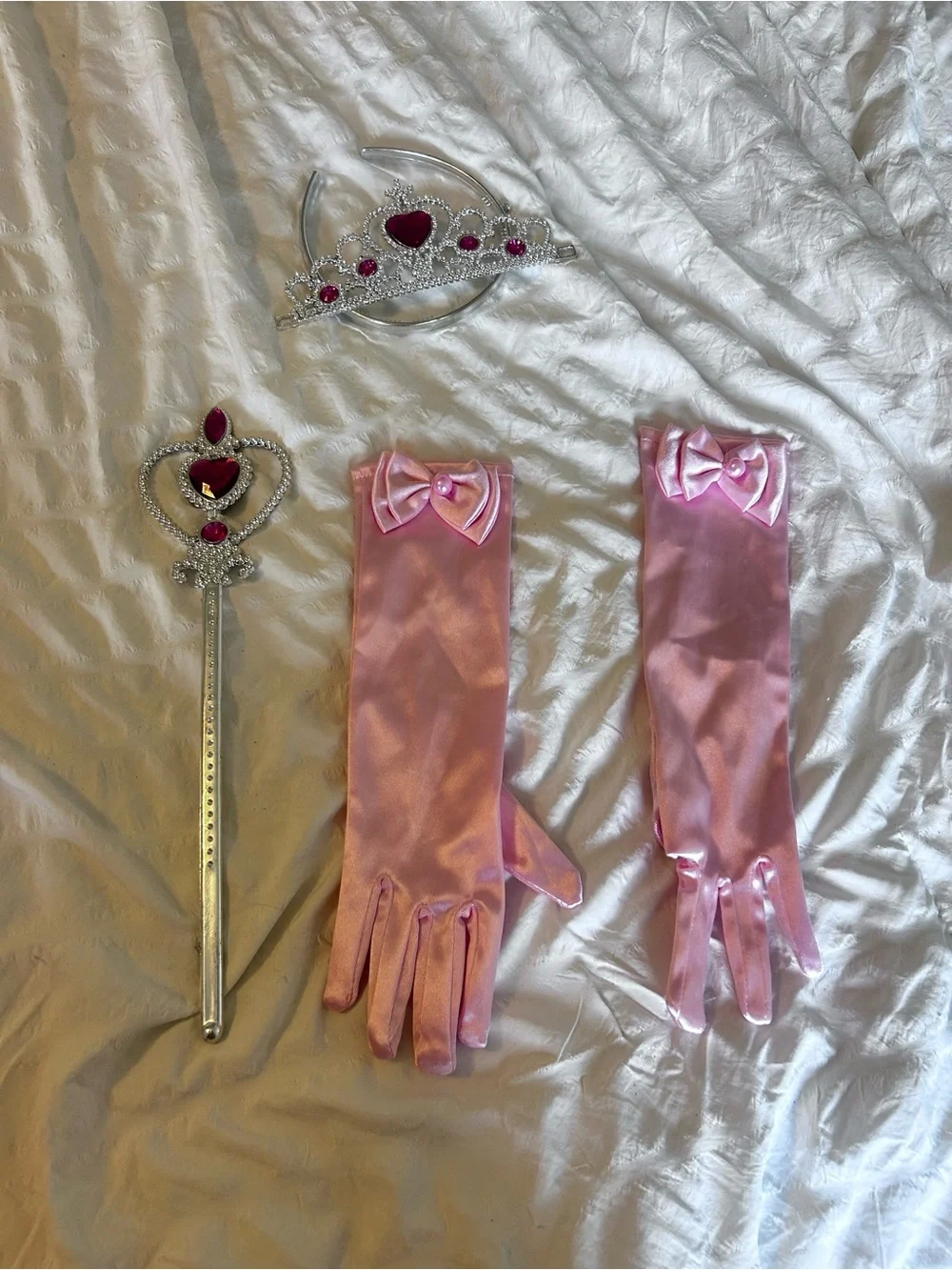 NWOT Children Pink Princess Queen Dress Up Halloween Costume w/ Accessories 130C
